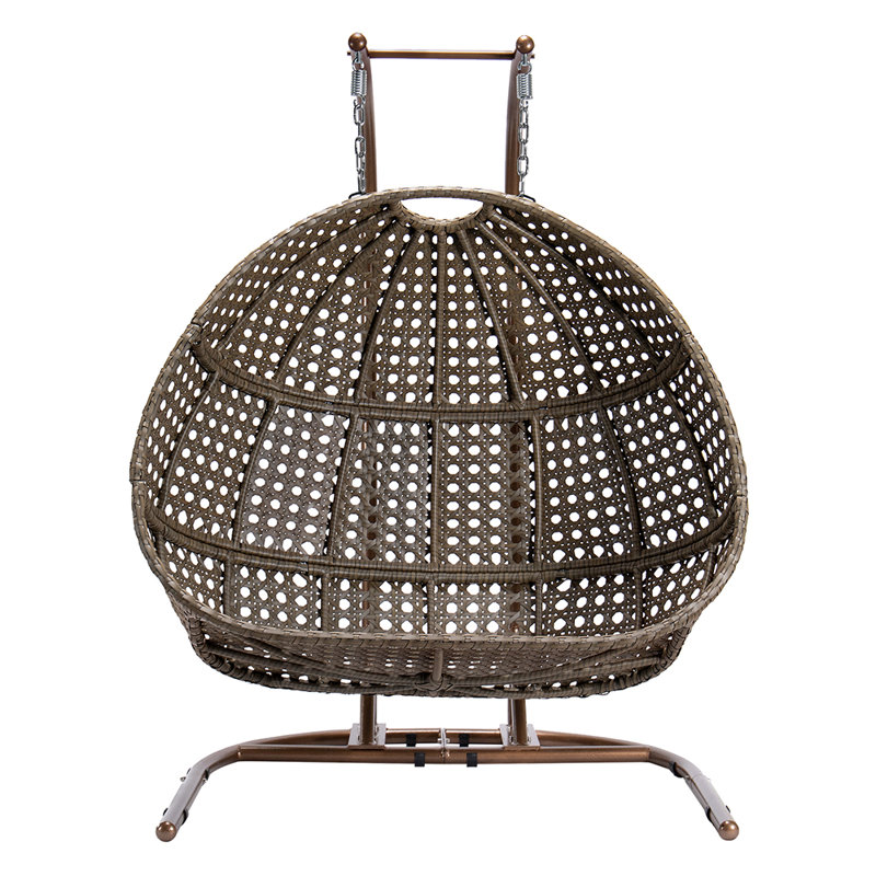 WsjChance 2 Person Swing Chair Hanging Chair Outdoor Patio Swing Round